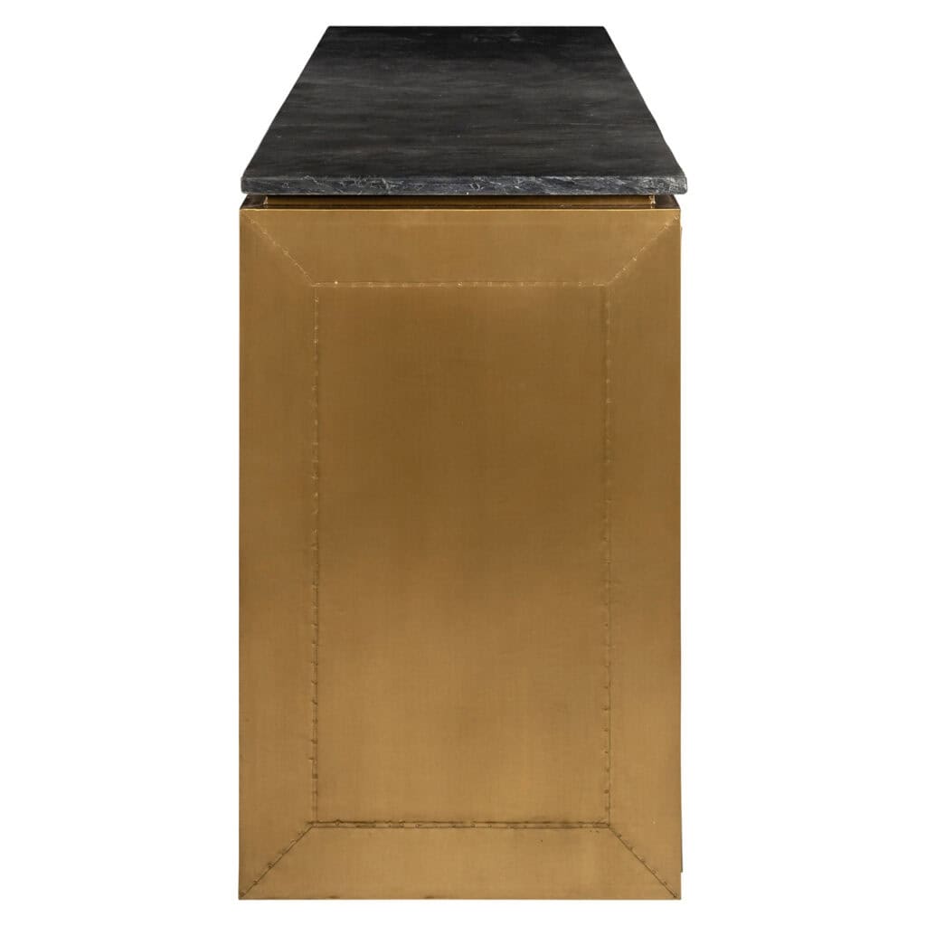 Finsbury sideboard ingold gold trim and a black top.