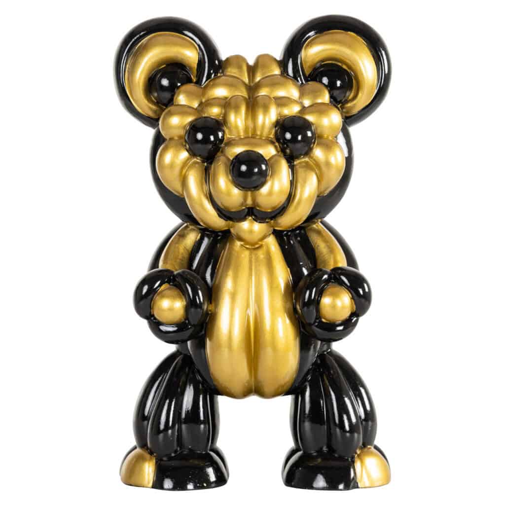 Objetbeer « Silly beer » en noir et gold, au design unique pour la décoration d'intérieur.