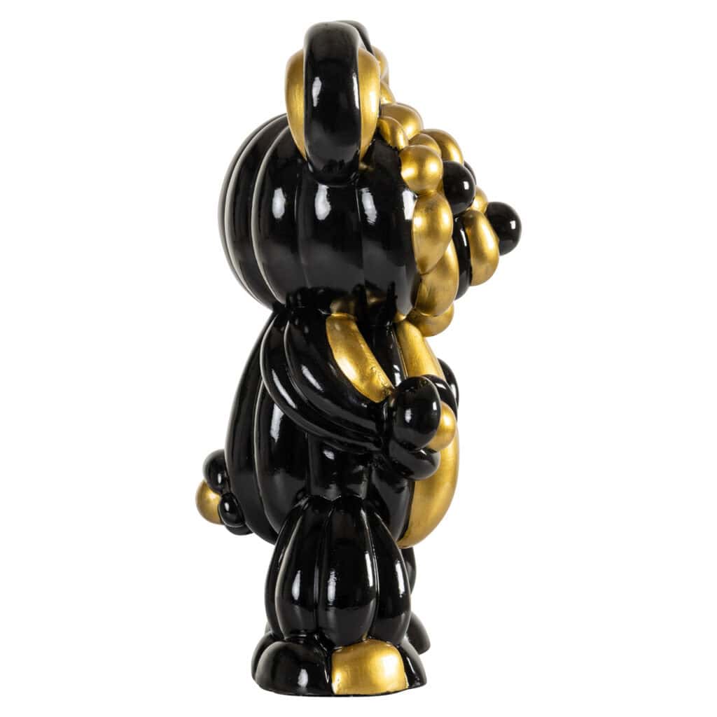 Objet décoratif « Silly noir et gold, au design moderne, pour la décoration d'intérieur.