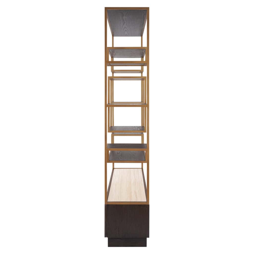 Modernes Regal Claremont offenen Fächern und Stauraum.