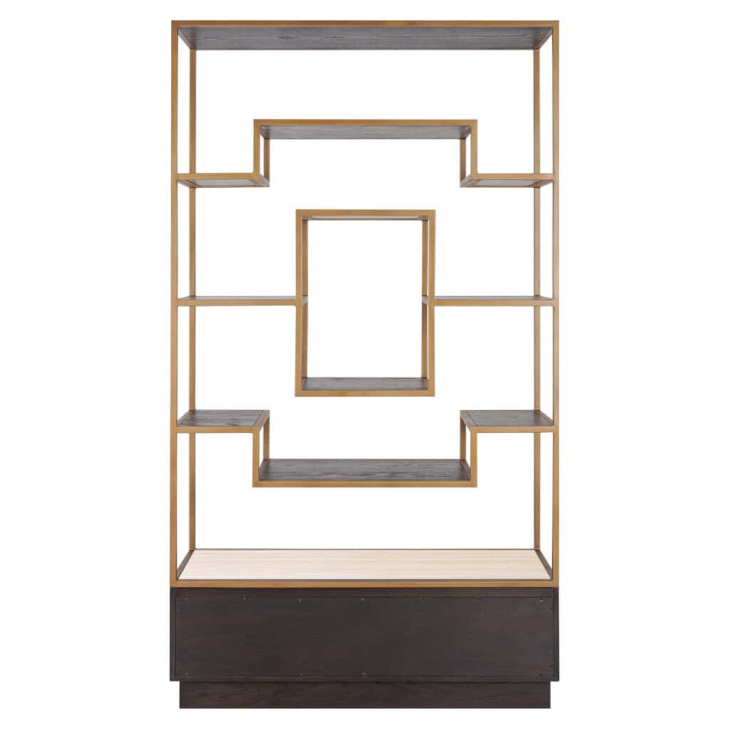 Modernes offenes Regal Claremont Braun und Holzoptik.
