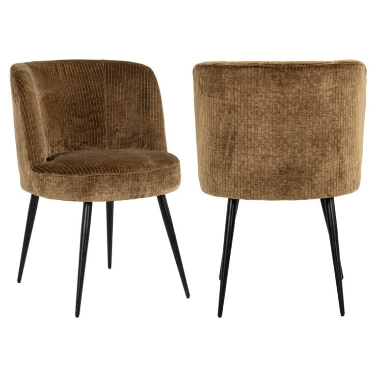 Luxury velvet dining chair with wooden legs, featuring a modern and comfortable design.