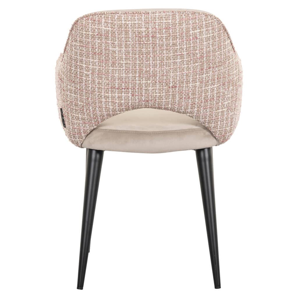 Giovanna modern dining chair Giovanna khaki upholstery and black legs.