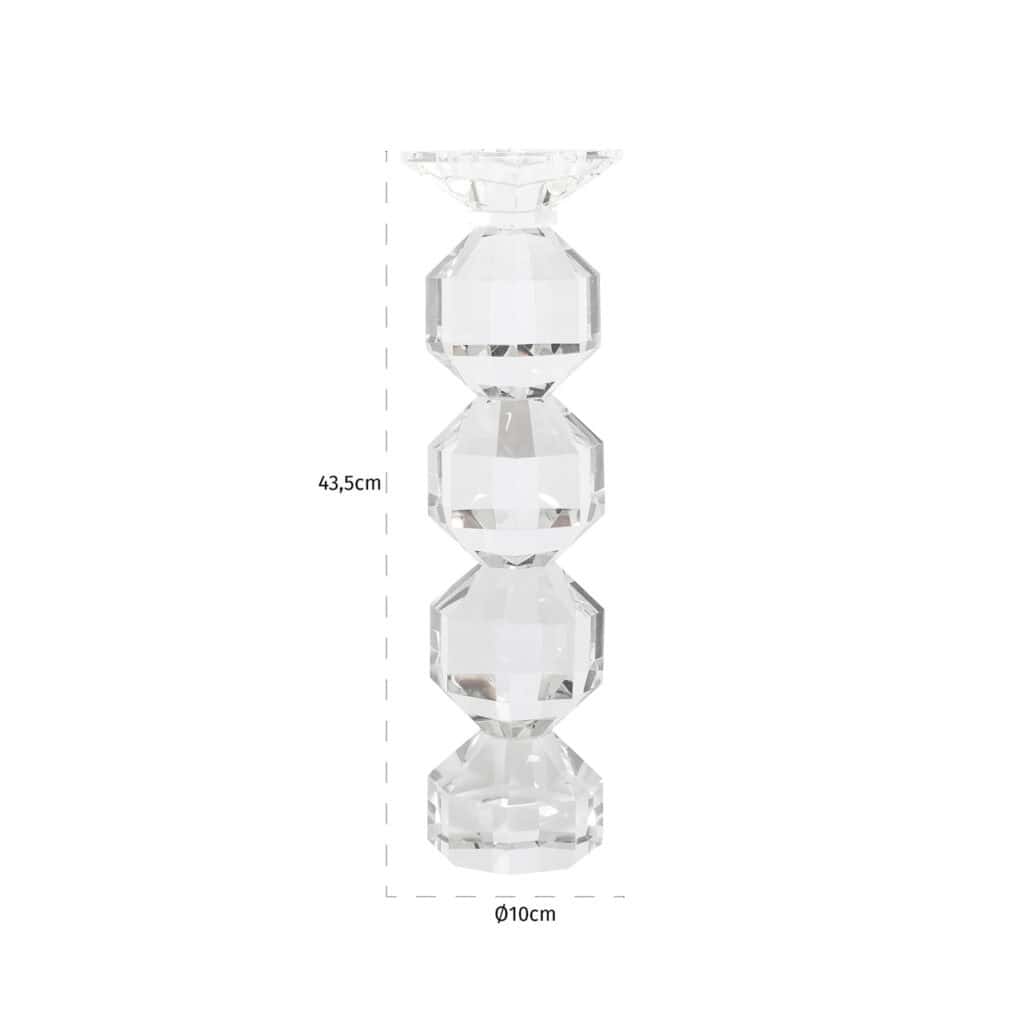 Transparente Kerzenhälter aus Glas Kerzenhälter geometrischem Design.