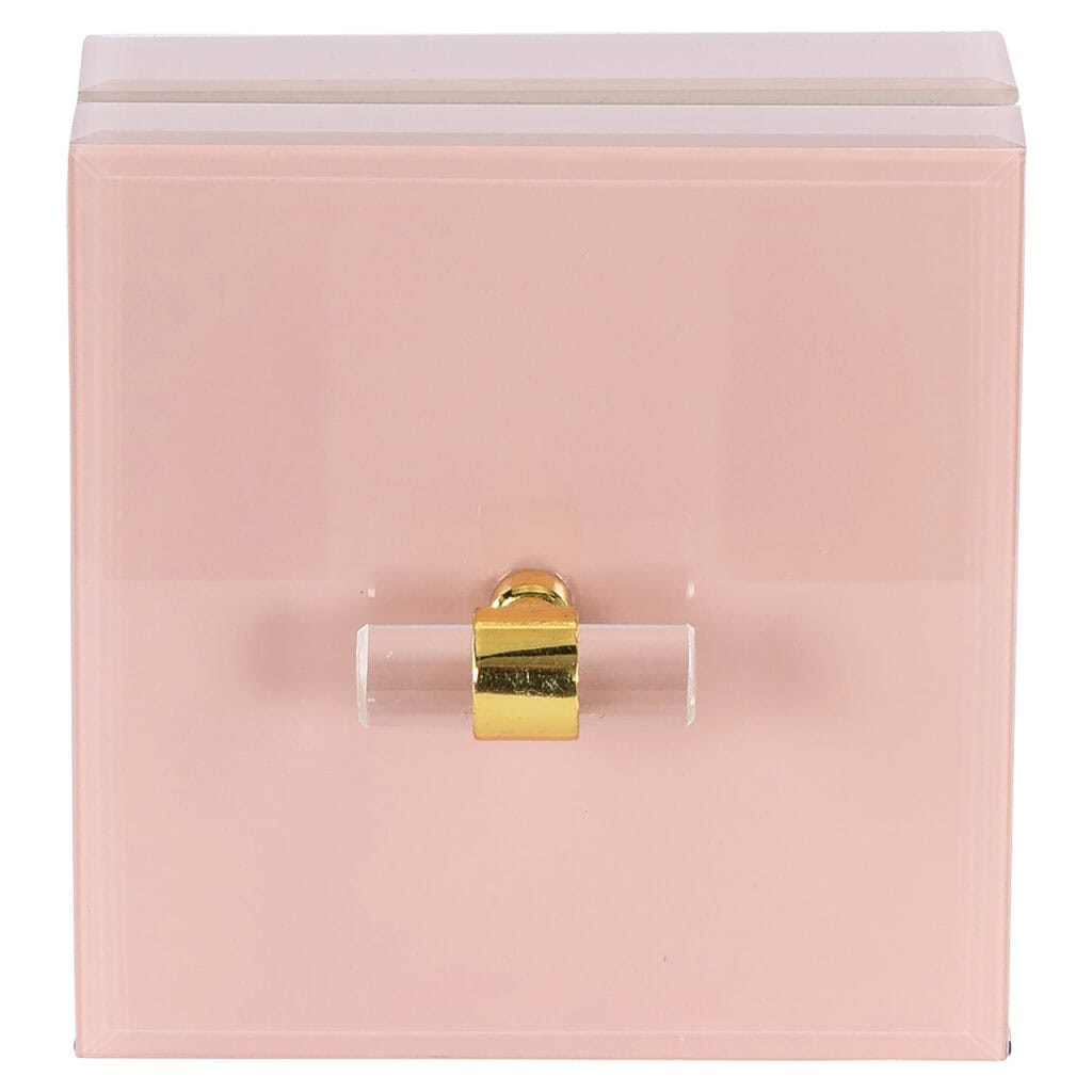 Rana beige opbergdoos met gouden handvat voor organisatie.
