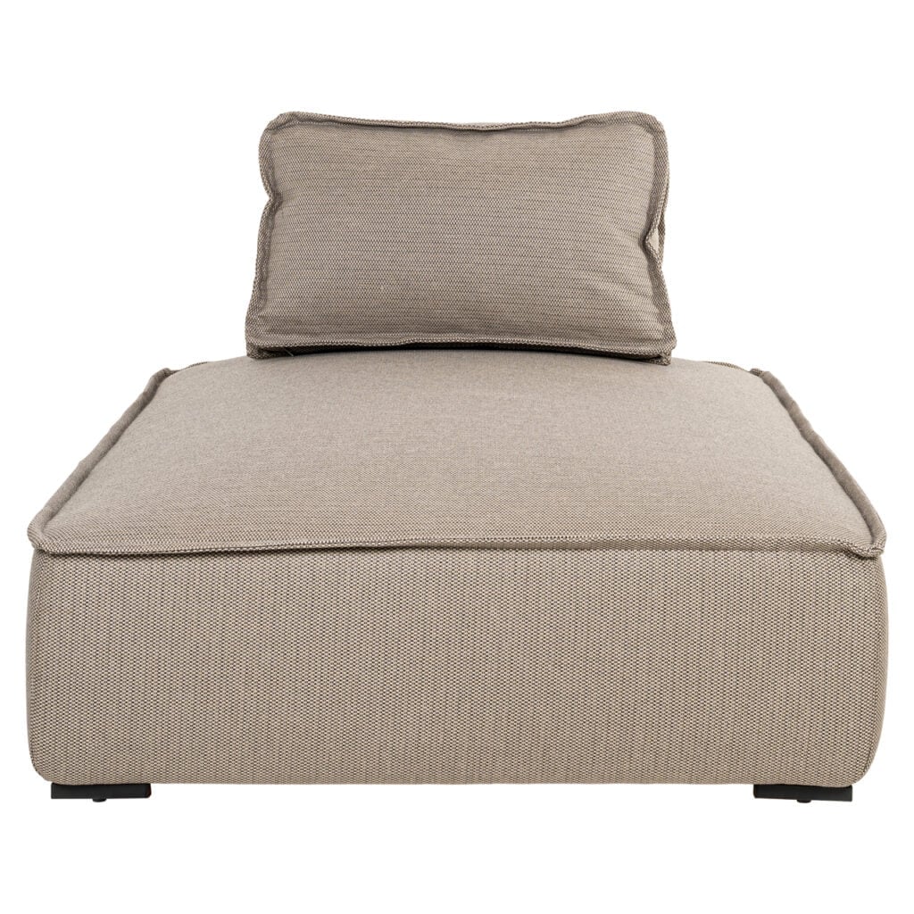 Taupe daybed with Cushion relaxation and comfort.
