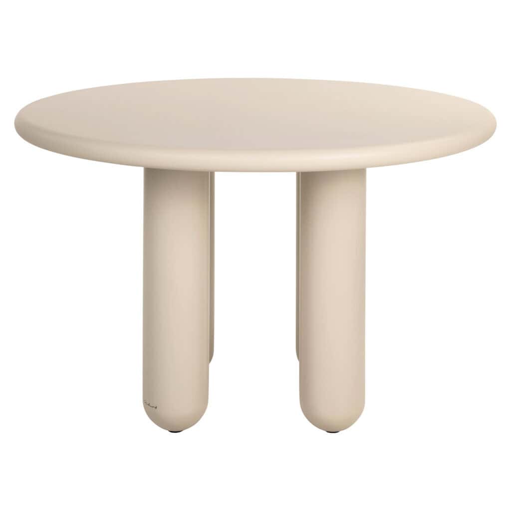 Eettafel Calma beige 120Ø, modern ronde eettafel voor interieur.