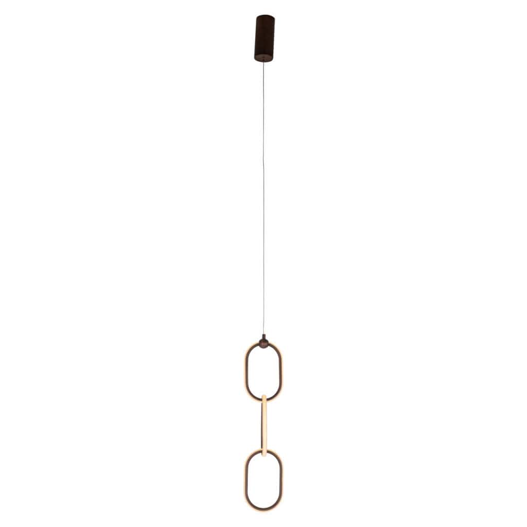 Moderne hanglamp Lacey in bronzen afwerking voor stijlvolle verlichting.