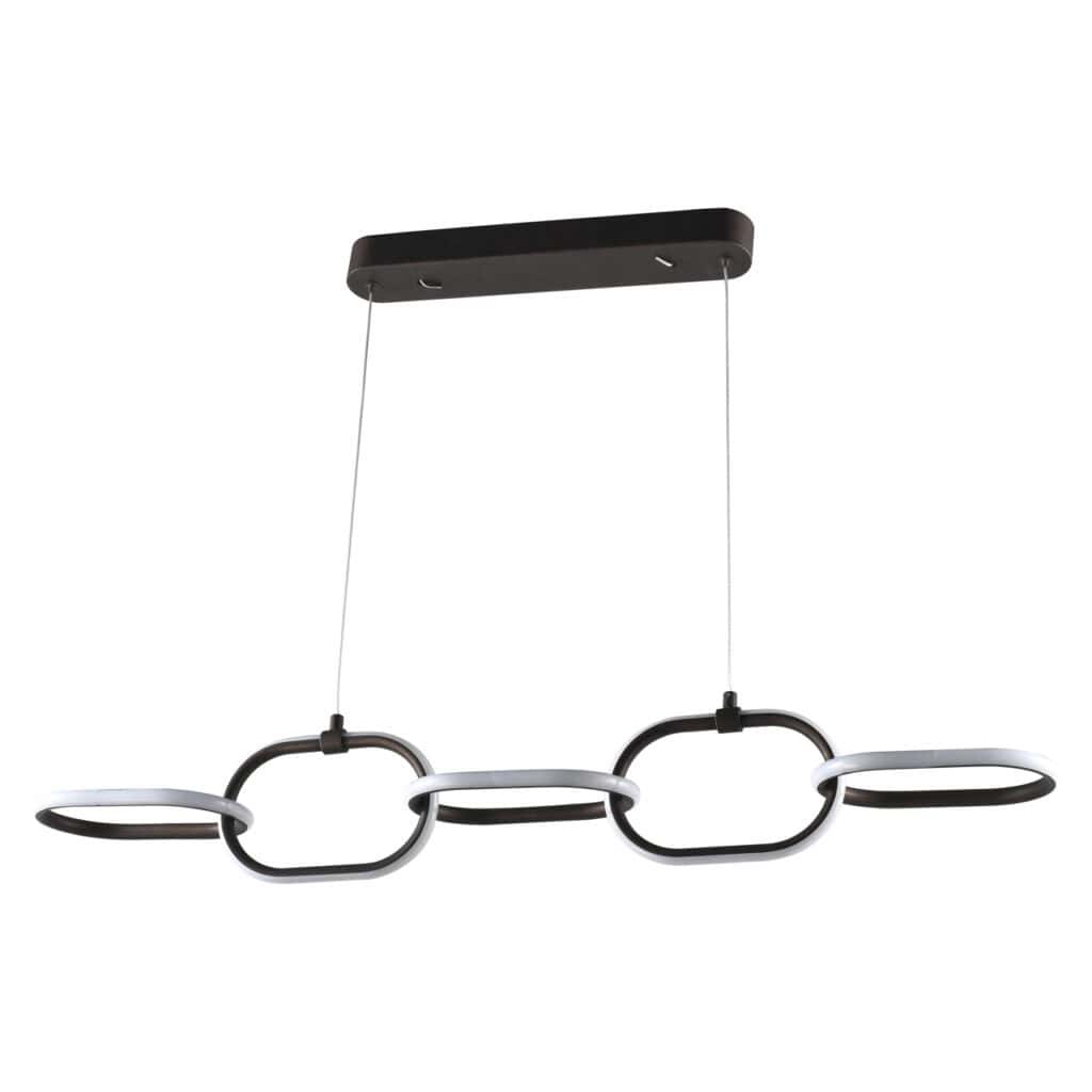 Moderne hanglamp Layn bronze met geometrisch ontwerp voor interieur.