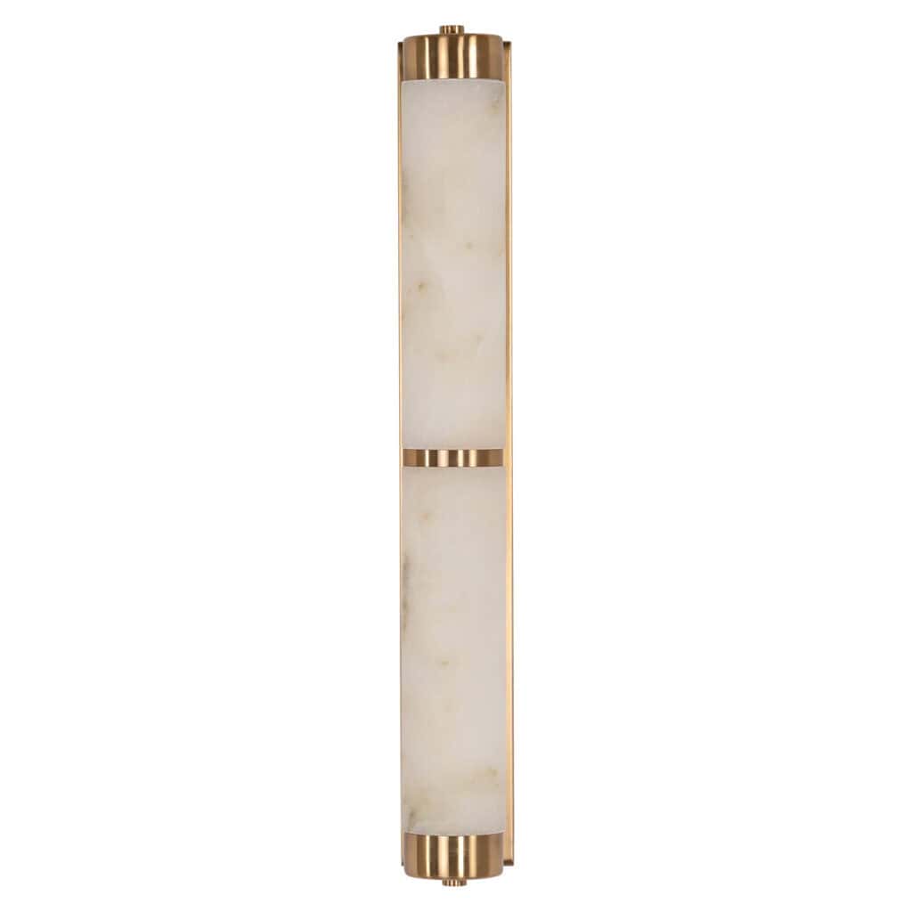 Elegante wandlamp Lycke in goud en wit, modern design voor interieur.