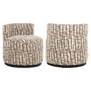 Franny cream lounge chair with a geometric pattern for modern interiors.