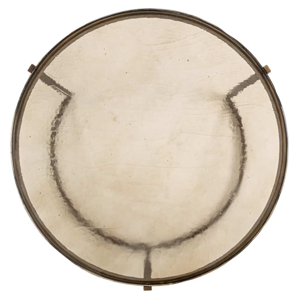 Table de salon Cleo doréeCleo forme ronde et au style moderne.