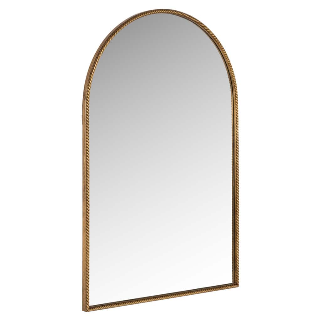 Arched gold mirror, an elegant decorative piece for your home.