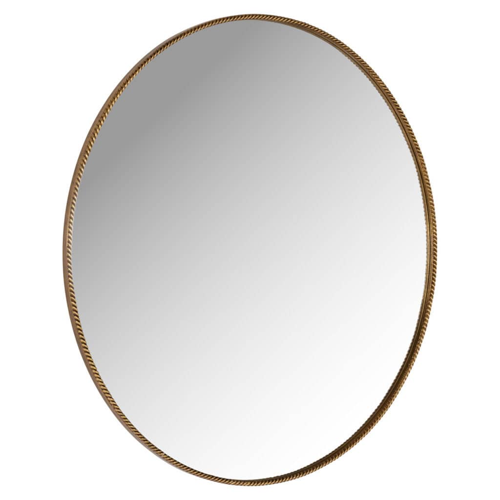 Miroir rond doré Miroir 90Ø pour une décoration d'intérieur moderne.