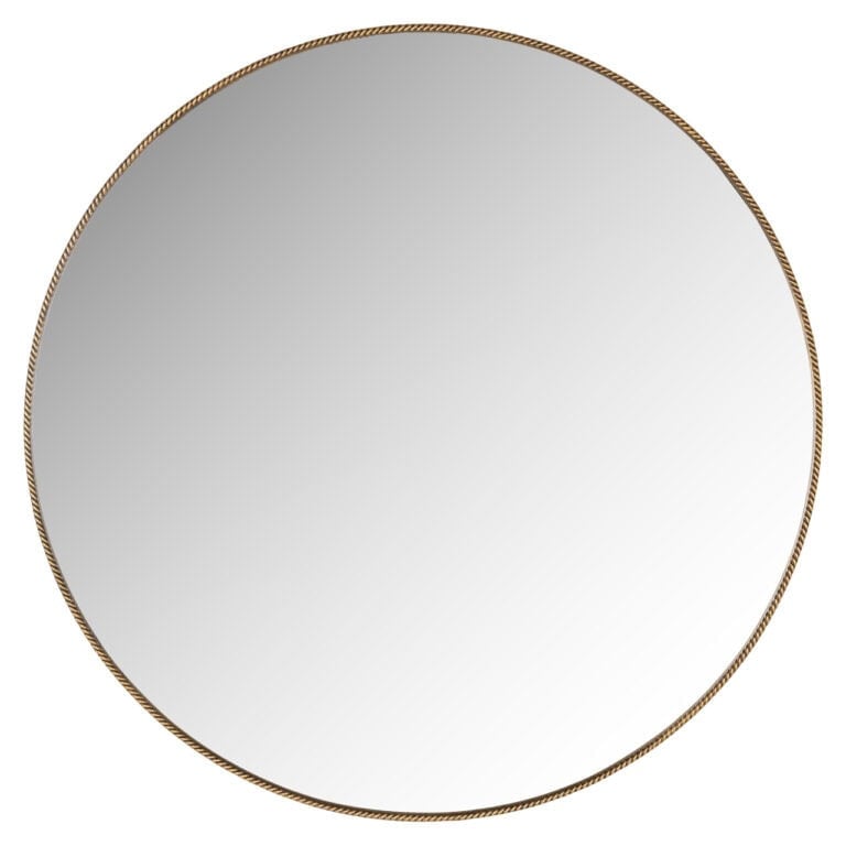 Miroir rond Miroir bordure dorée pour la décoration d'intérieur.