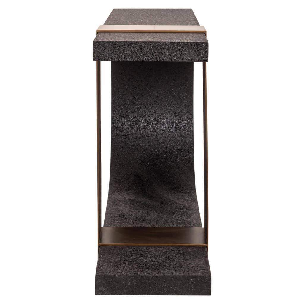 Elegant console table with gold black and gold for modern interiors.