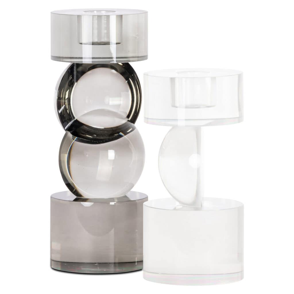 Modern glass Candle holders elegant interior design.