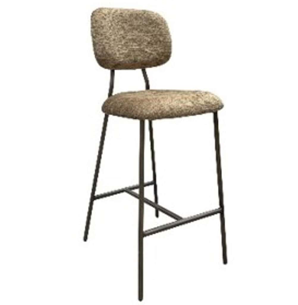 Xenia with soft upholstery and a metal frame.