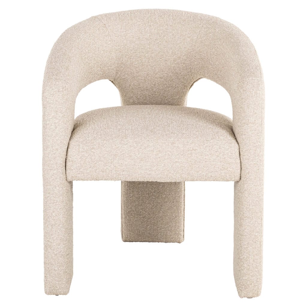 Moderne eetkamerstoel Belle biscotti met comfortabele zitting en uniek ontwerp.