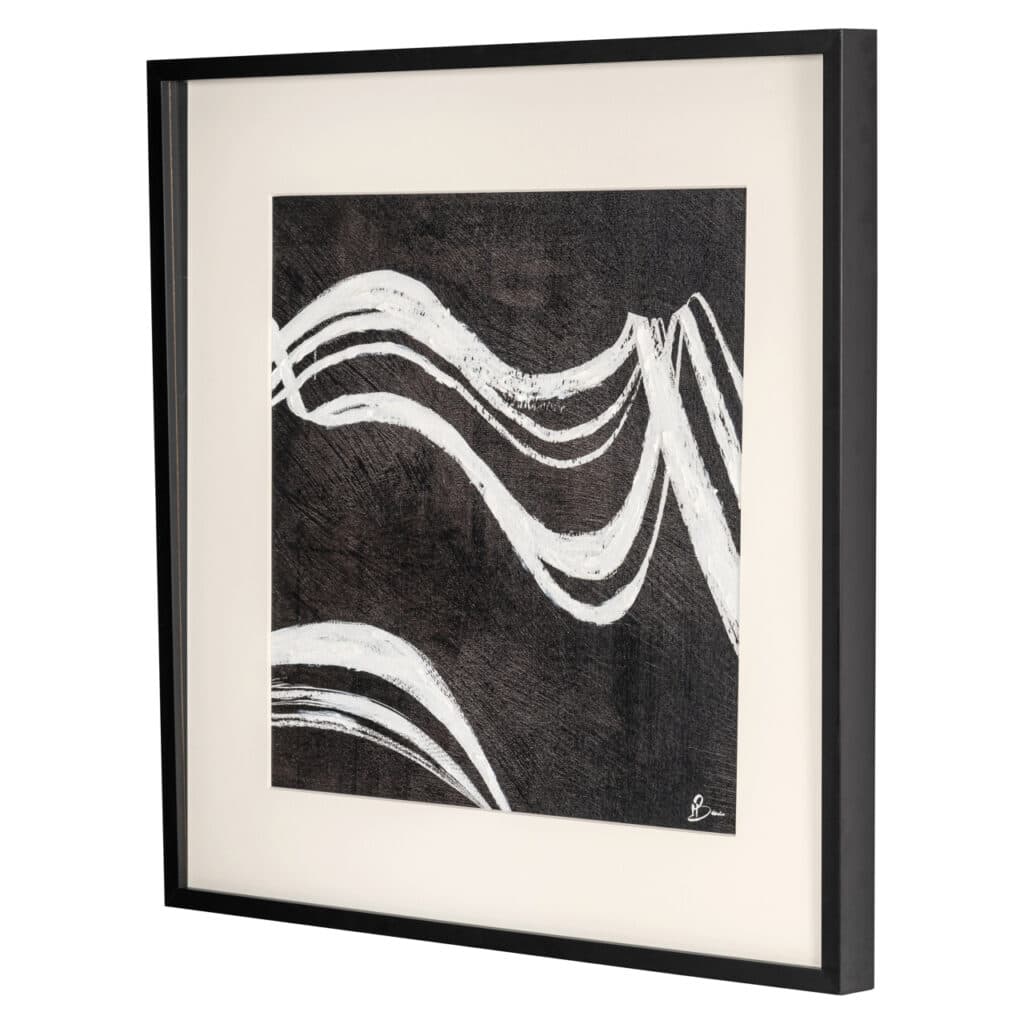 Œuvres d'art mural abstraites modernes en noir et blanc pour la décoration d'intérieur.