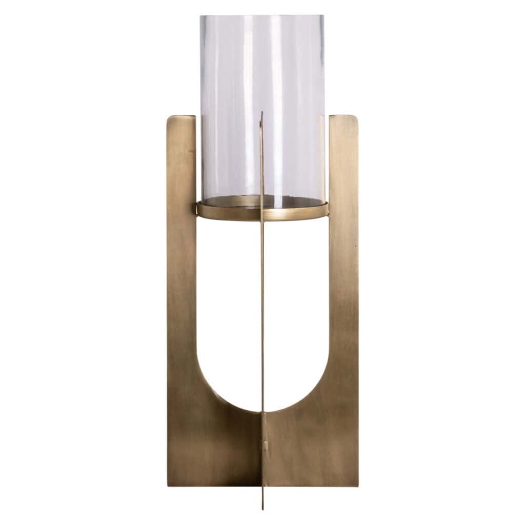 Applique murale moderne en or avec abat-jour en verre, destinée à la décoration d'intérieur.