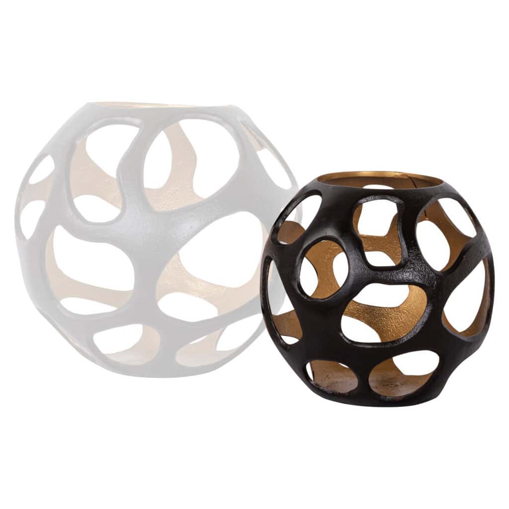 Modern openwork vases for interior decoration and design.