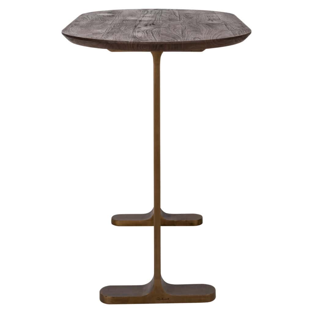 Modern wooden side table with slender legs and rounded edges, perfect for interior decoration.