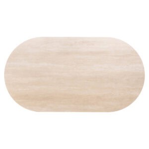 Ovale houten eettafel in licht hout voor modern interieur en gezellige eetruimtes.