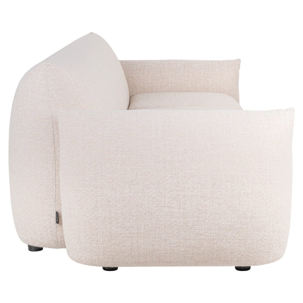 Luxurious beige fabric armchair, perfect for modern and elegant living room decor.