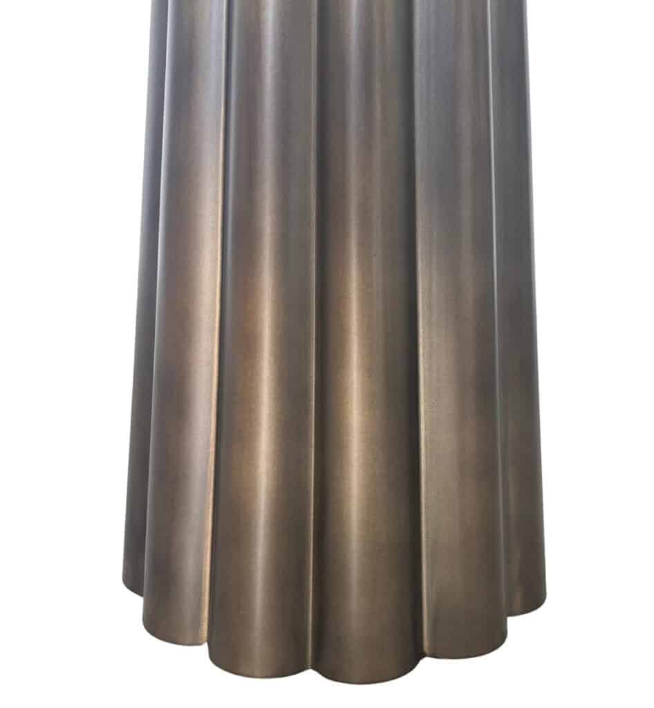 Kunststof metallic gordijn met een modern en stijlvol uiterlijk.