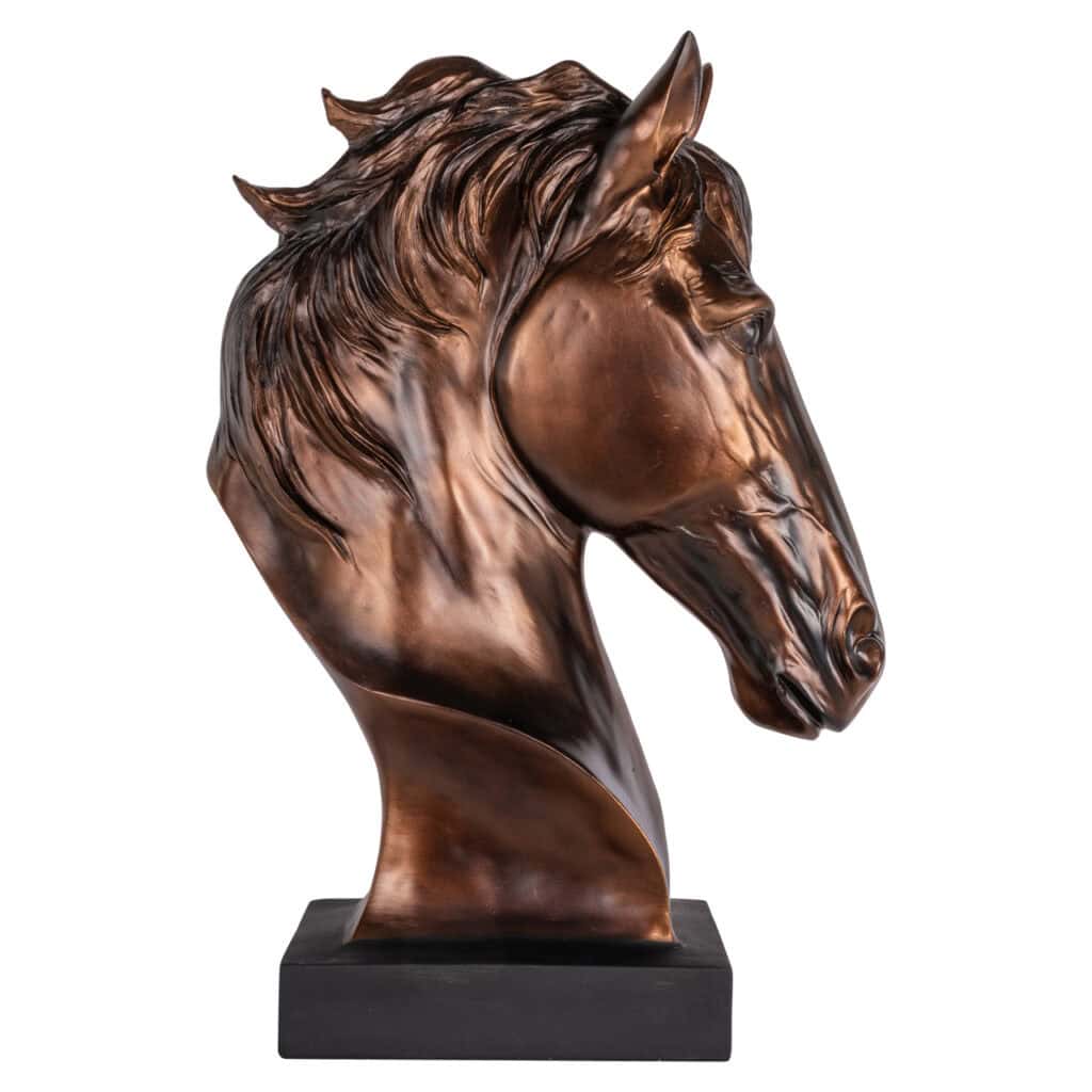 Bronze horse head sculpture for interior decoration.