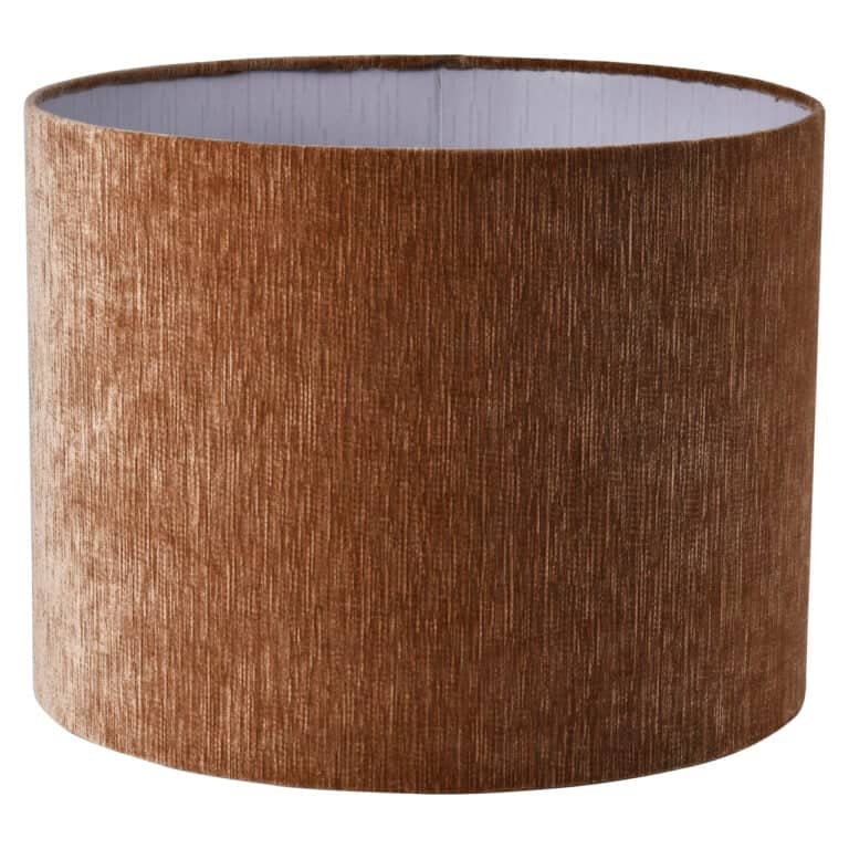 Abat-jour vintage en tissu marron, idéal pour la décoration d'intérieur.