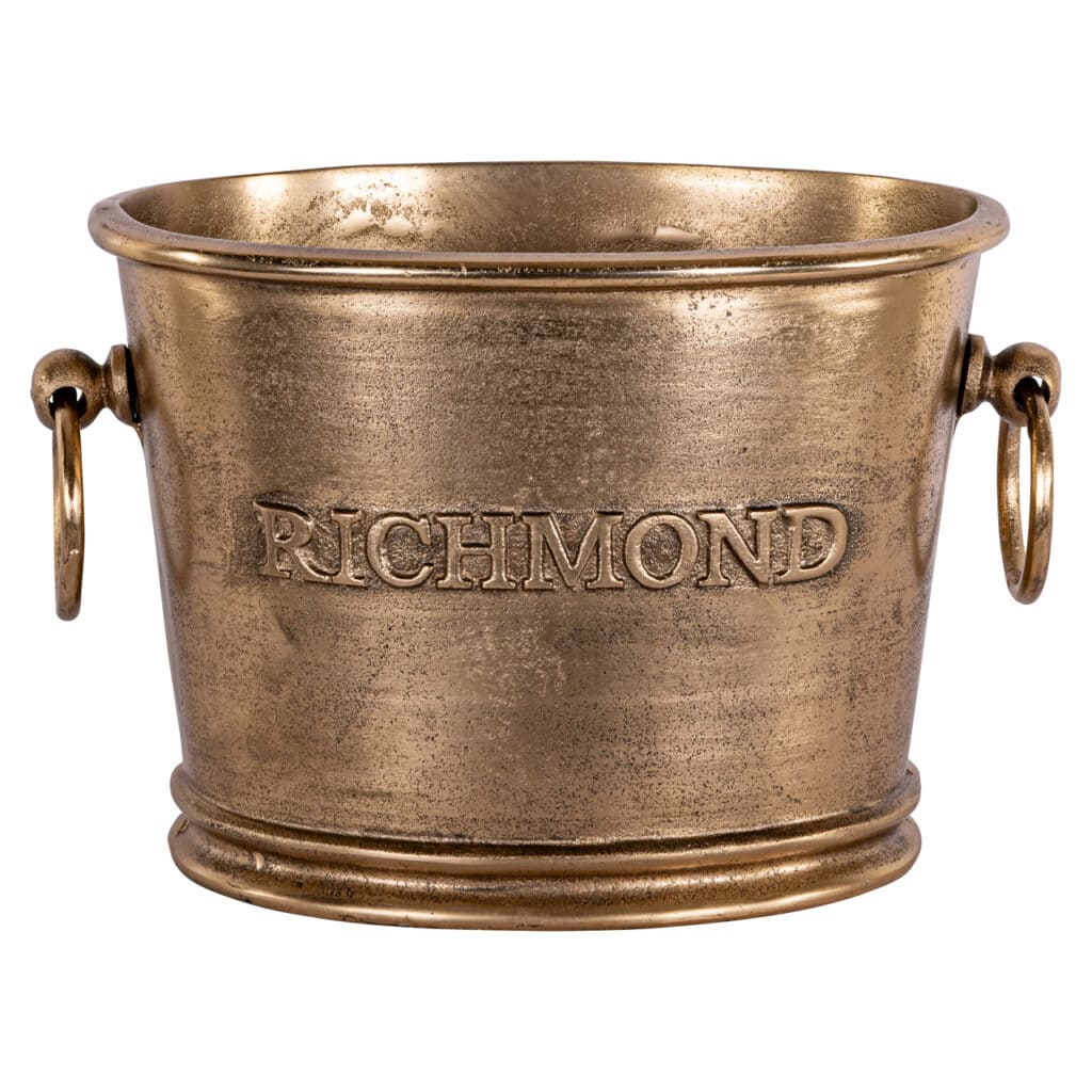Richmond interieur metalen plantenbak met handvatten.