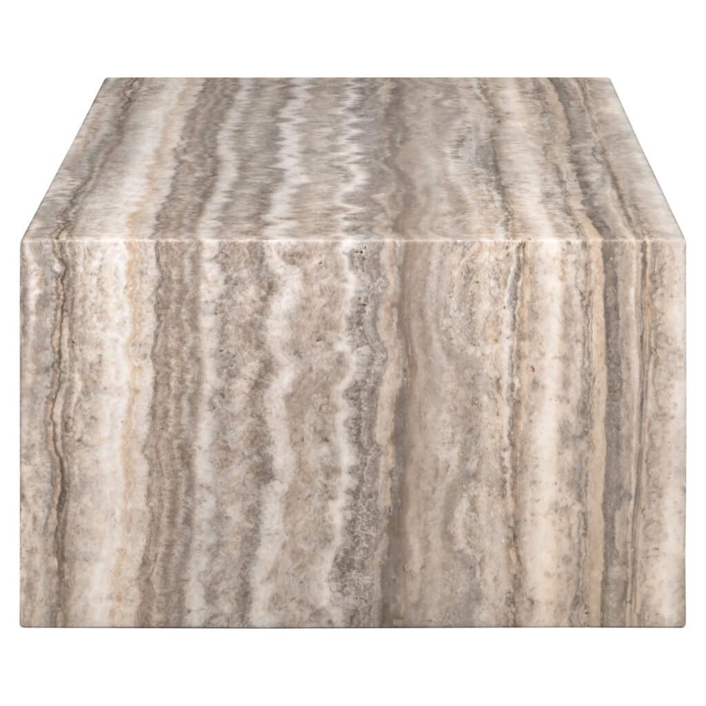 Table de salon en pierre naturelle Table de salon motif marbré, pour un intérieur luxueux.