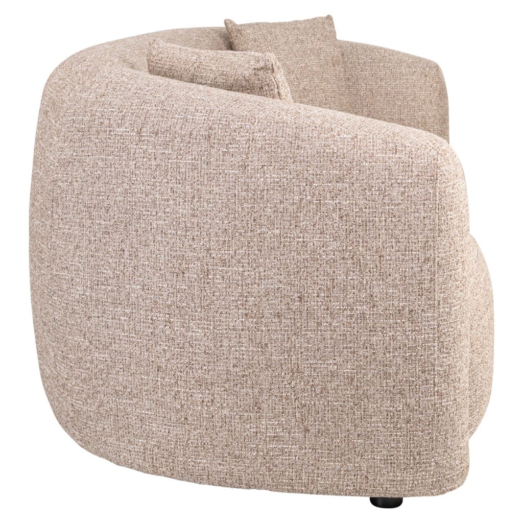 Sitzbank mit beigem Stoffbezug, ideal für moderne Wohnzimmer und gemütliche Sitzecken.