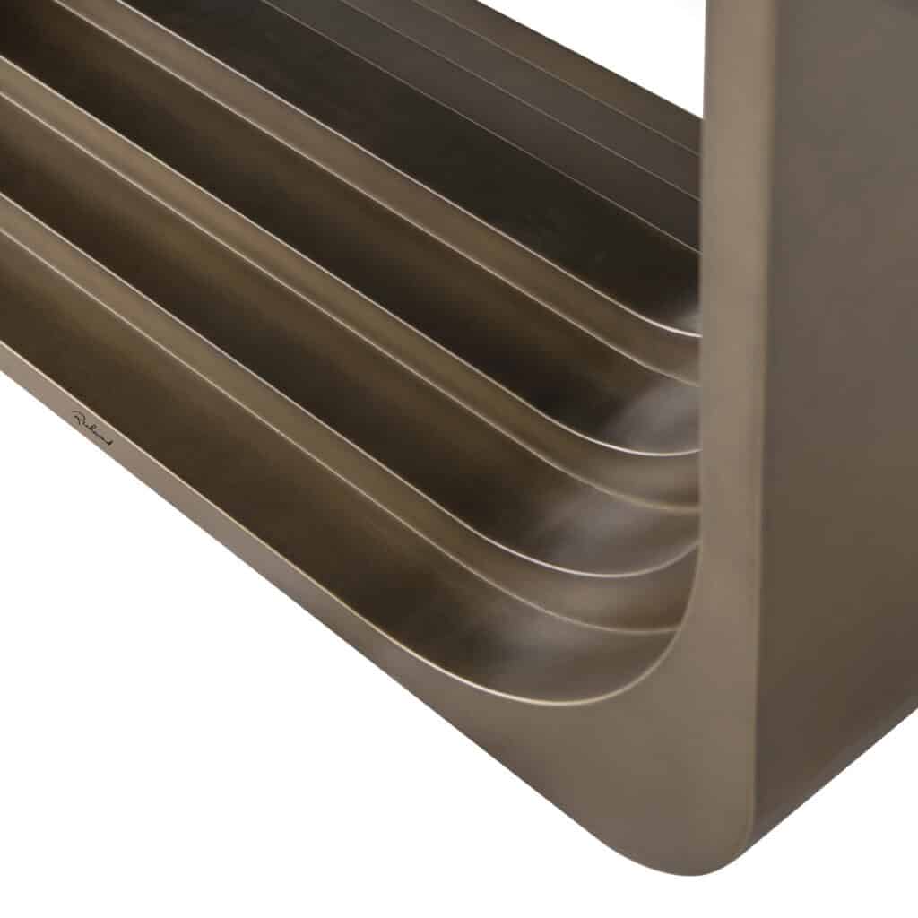Sleek metal drawer organizer for the kitchen or office, featuring a durable and stylish design.