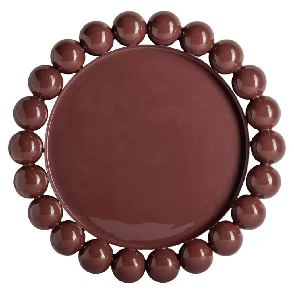Decorative Bowl round brown balls, perfect for home decor.