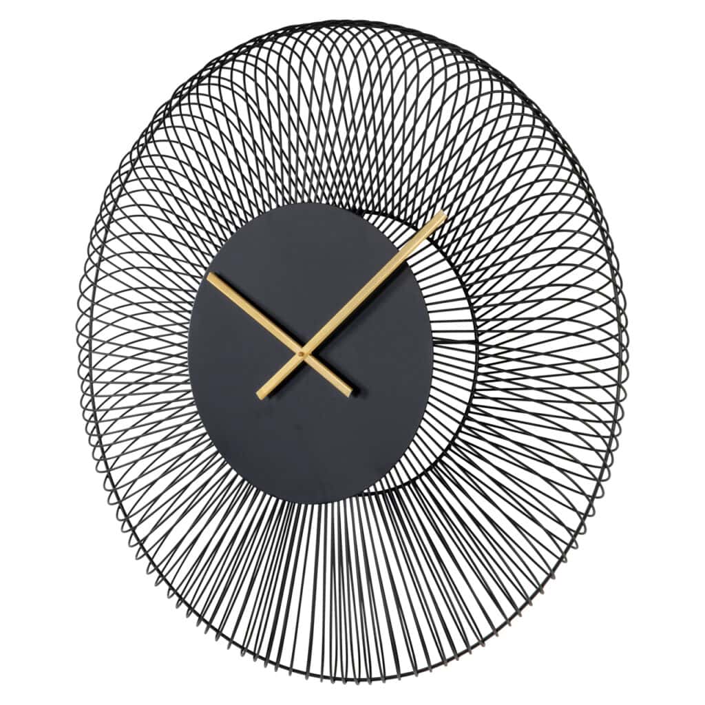 Modern wall clock with black and gold , a unique design for your home.