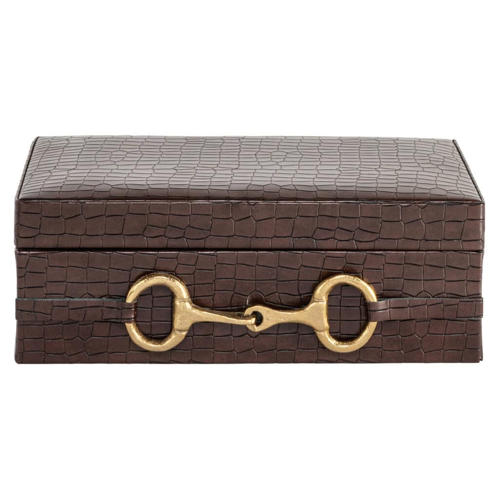 Luxe leren harmonica kist met gouden sluiting, elegante textuur, perfect voor sieraden of kleine acc.