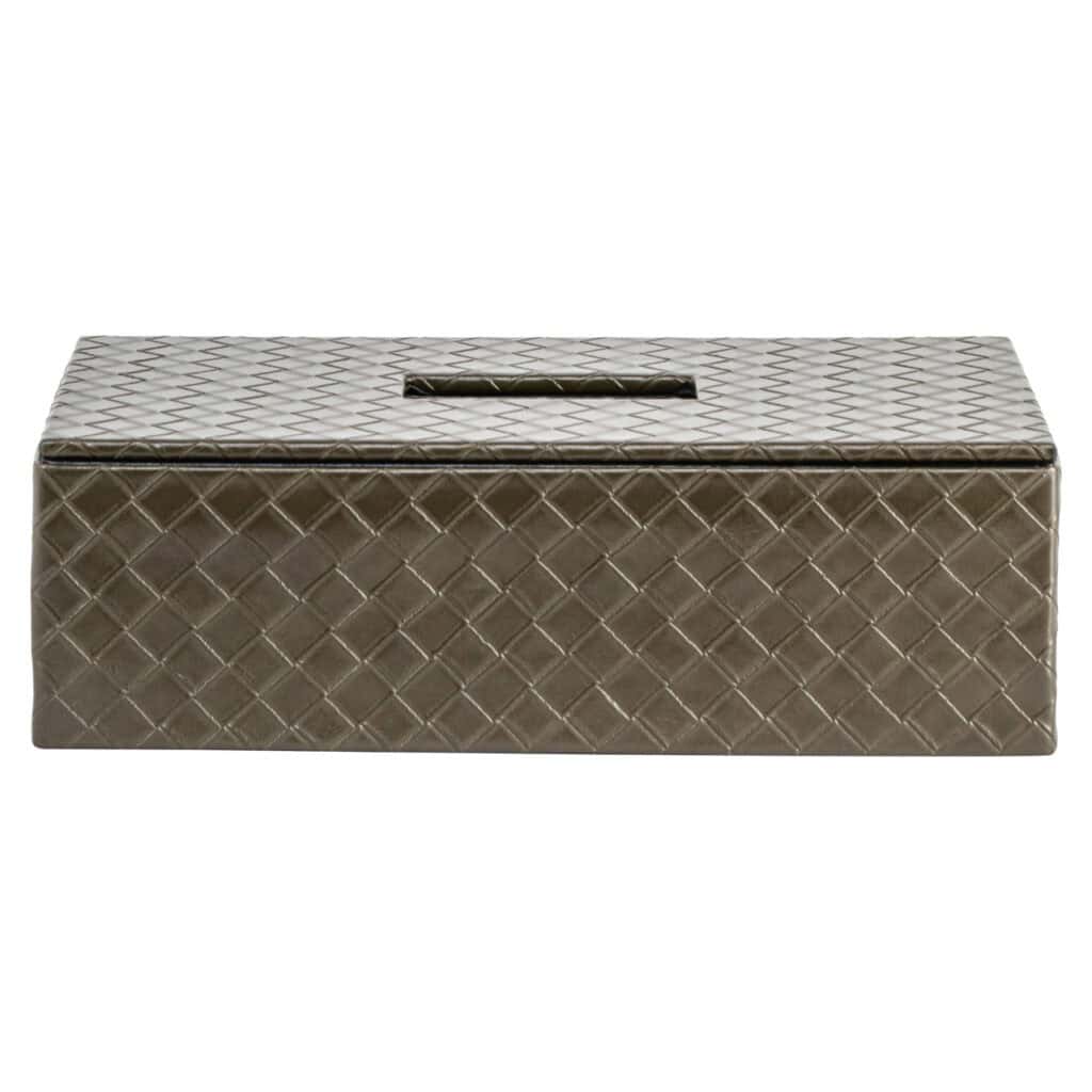 Luxuriöse Aufbewahrungsbox aus Metall mit Rautenmuster für die Inneneinrichtung und Dekoration.