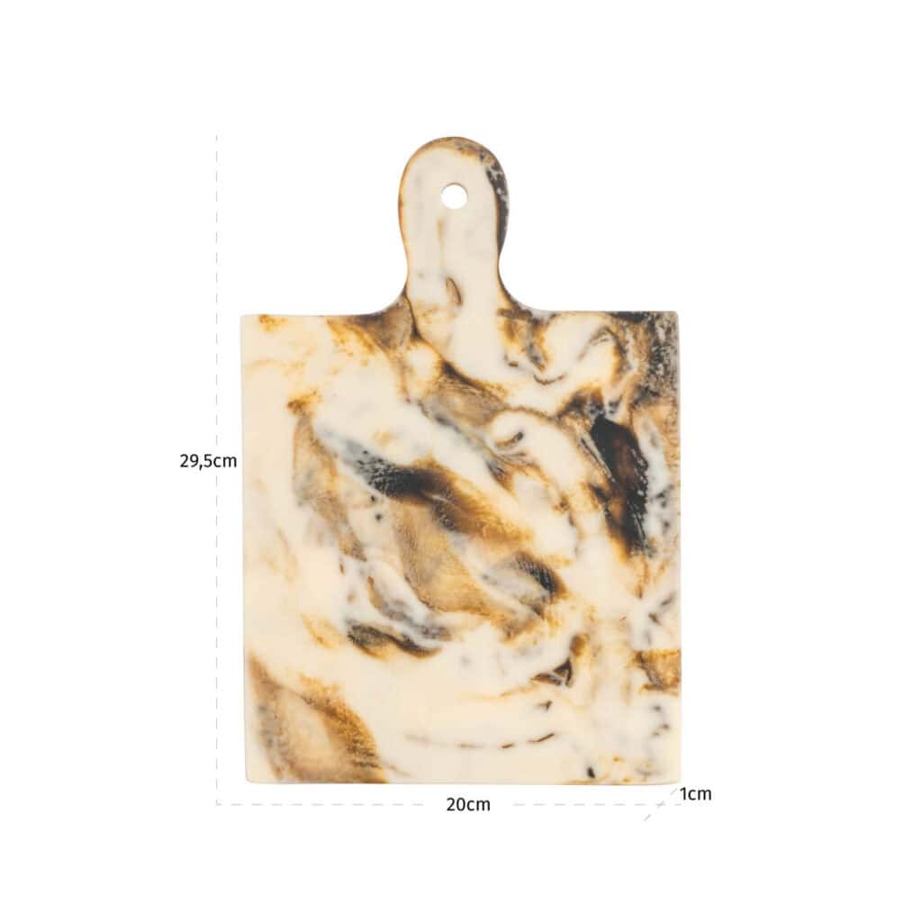 Luxe marmeren snijplank met handvat, stijlvolle keukenaccessoire voor thuis.