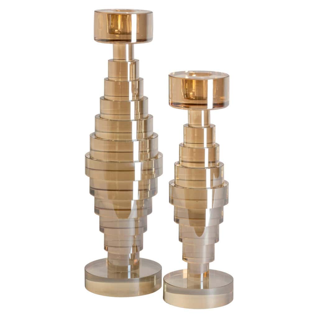 Luxury gold Candle holders interior decoration, modern design, stylish home accessories.