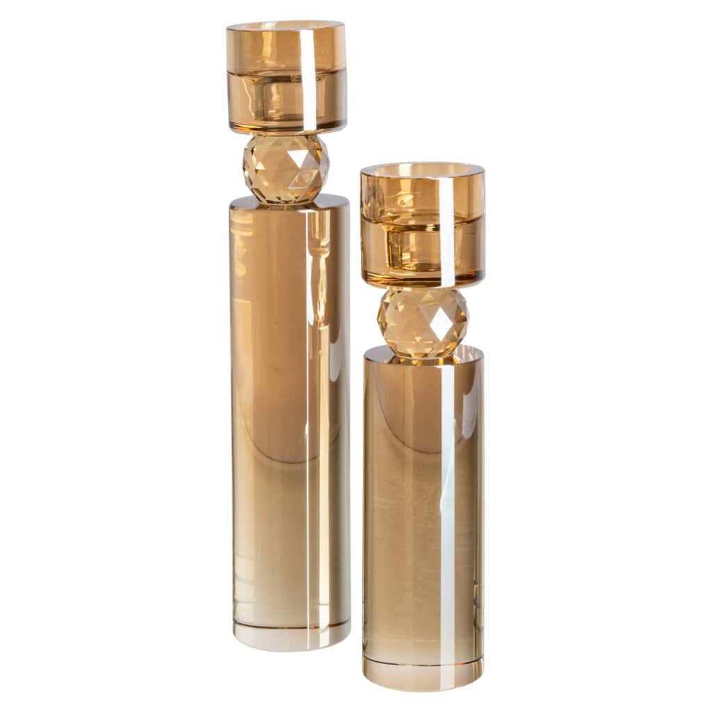 Luxury gold Candle holders a geometric design for modern interiors.