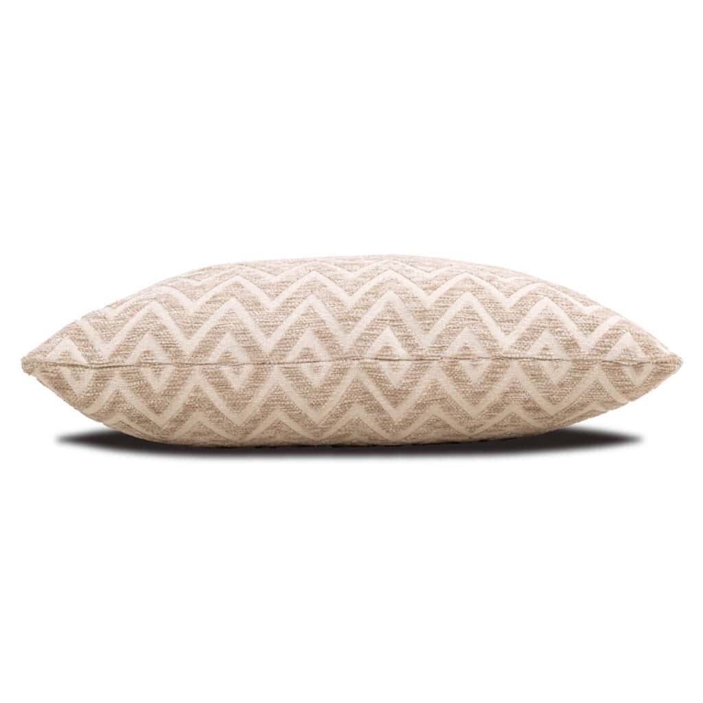 Luxurious beige Cushion a geometric pattern for modern interiors.