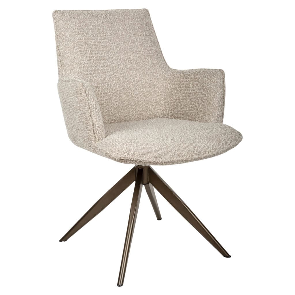 Modern fabric office chair with a swivel base—comfortable and stylish for the office or home.