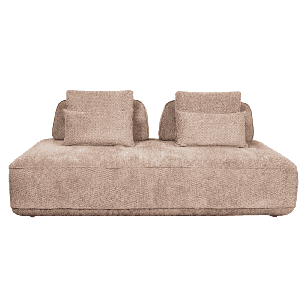 Luxury lounge sofa with cushions, perfect for modern interiors and comfort.