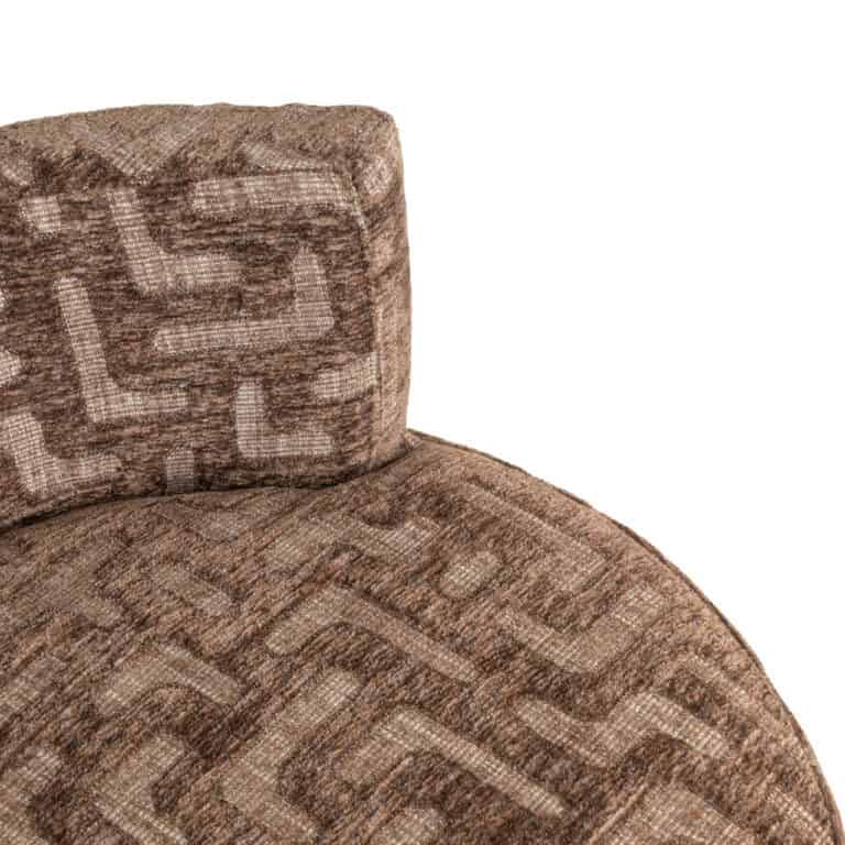 Chaise longue Chaise en tissu « Labyrinth » marron, alliant design moderne et confort.