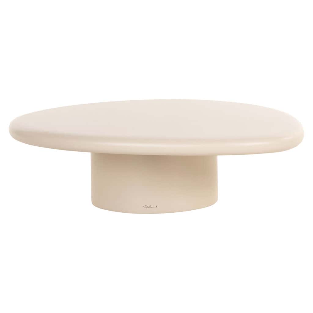 Moderne buiten salontafel in sandstone kleur voor tuin of terras.