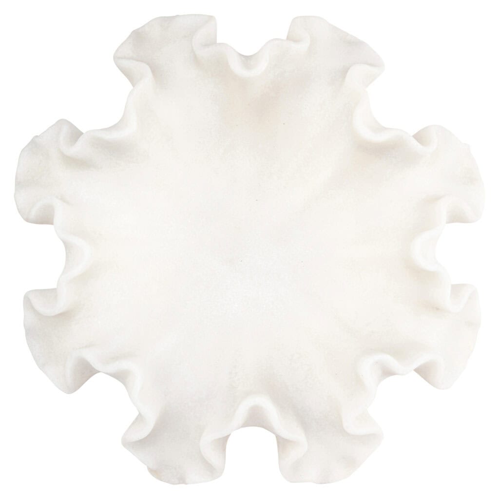 White Lola Bowl, decorative and elegant, perfect for interior styling.