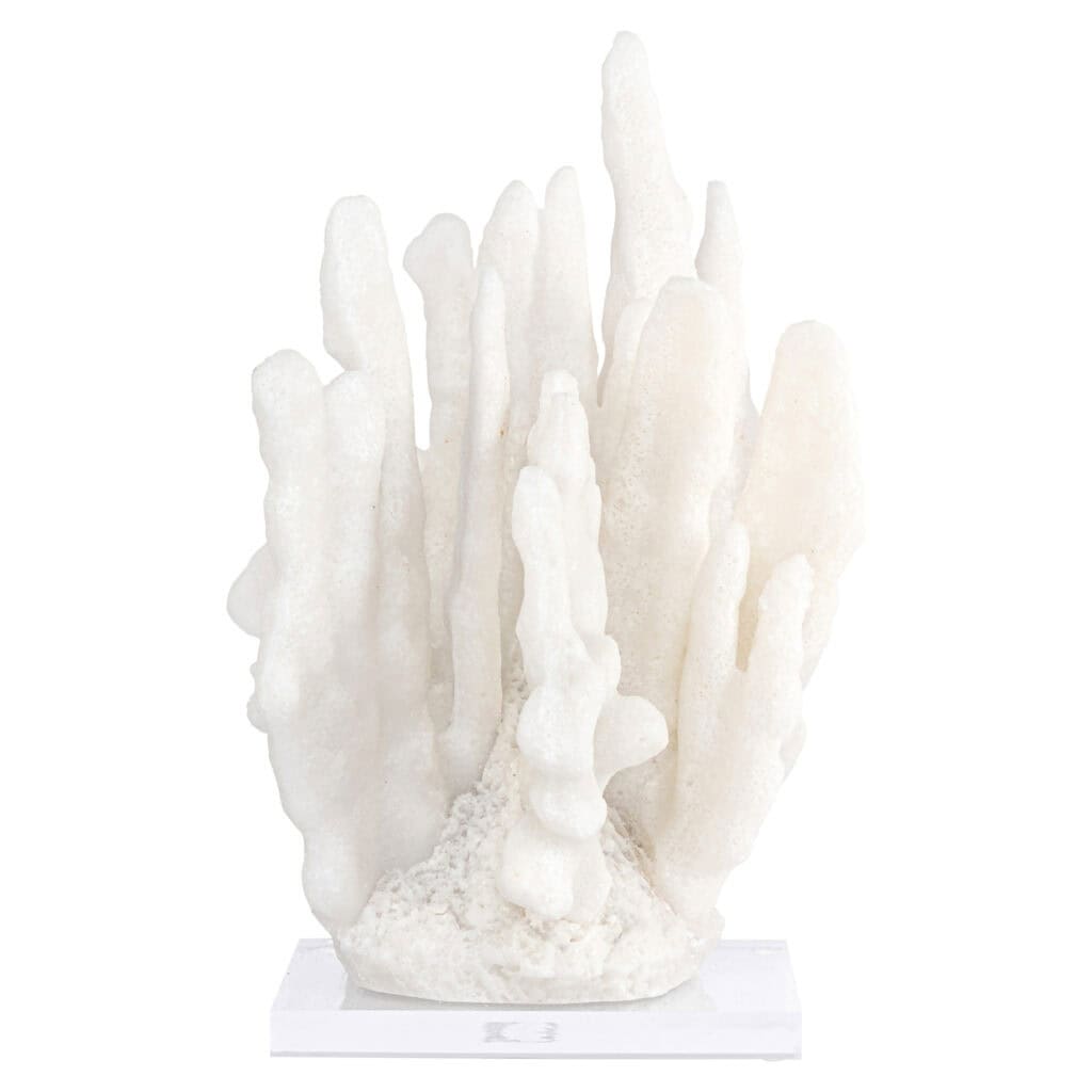 White decorative object " Lilly " for interior decoration.